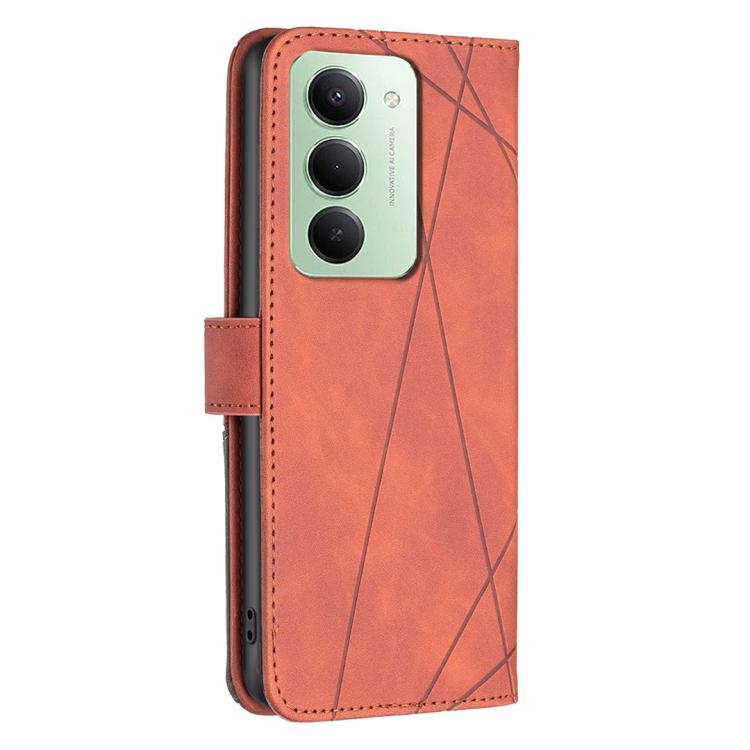 Knižkové puzdro Rhombus hnedé – Xiaomi Redmi 15 | Lacné Kryty Lacné Kryty | Knižkové puzdro Rhombus hnedé – Xiaomi Redmi 15 | Lacné Kryty