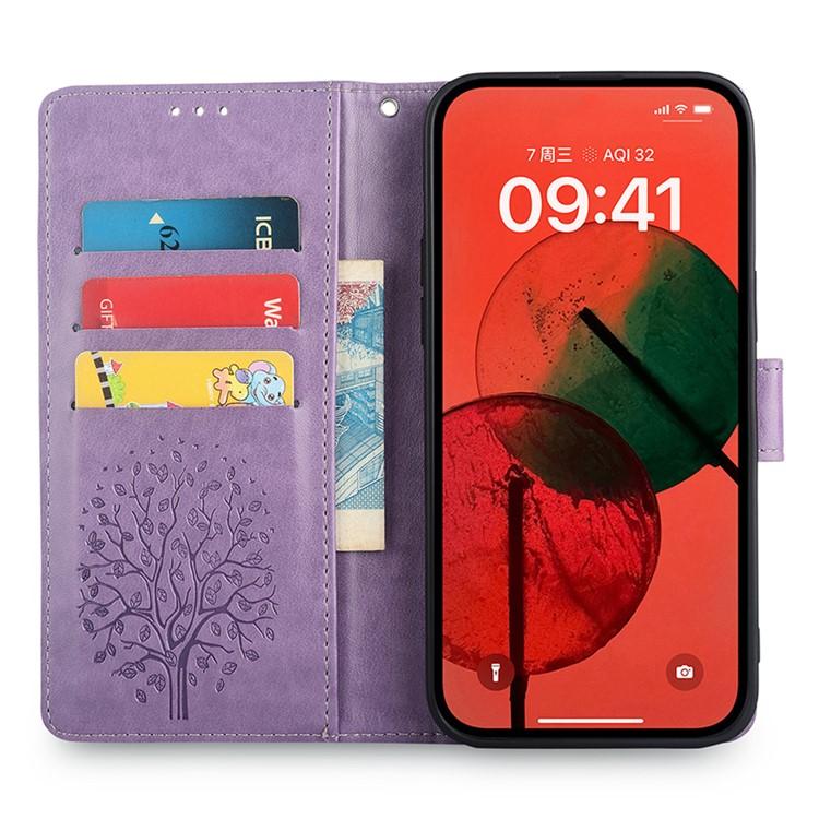 Peňaženkové puzdro Embossing Pattern Strom case fialové – Xiaomi 17 Ultra | Lacné Kryty Lacné Kryty | Peňaženkové puzdro Embossing Pattern Strom case fialové – Xiaomi 17 Ultra | Lacné Kryty