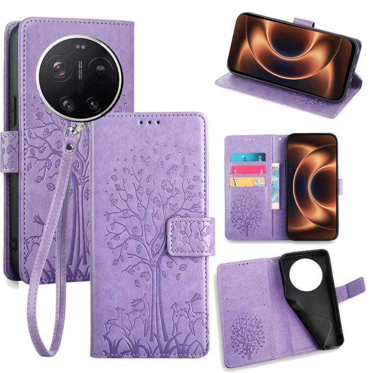Peňaženkové puzdro Embossing Pattern Strom case fialové – Xiaomi 17 Ultra | Lacné Kryty Lacné Kryty | Peňaženkové puzdro Embossing Pattern Strom case fialové – Xiaomi 17 Ultra | Lacné Kryty