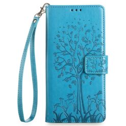 Peňaženkové puzdro Embossing Pattern Strom case modré – Xiaomi 17 Ultra