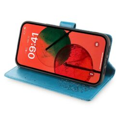 Lacné Kryty | Peňaženkové puzdro Embossing Pattern Strom case modré – Xiaomi 17 Ultra | Lacné Kryty