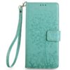 Lacné Kryty | Peňaženkové puzdro Embossing Pattern Strom case modré – Xiaomi 17 Ultra | Lacné Kryty