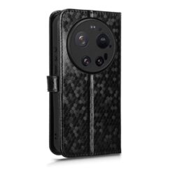 Peňaženkové puzdro Honeycomb Dot Texture Case čierne – Xiaomi 17 Ultra | Lacné Kryty Lacné Kryty | Peňaženkové puzdro Honeycomb Dot Texture Case čierne – Xiaomi 17 Ultra | Lacné Kryty