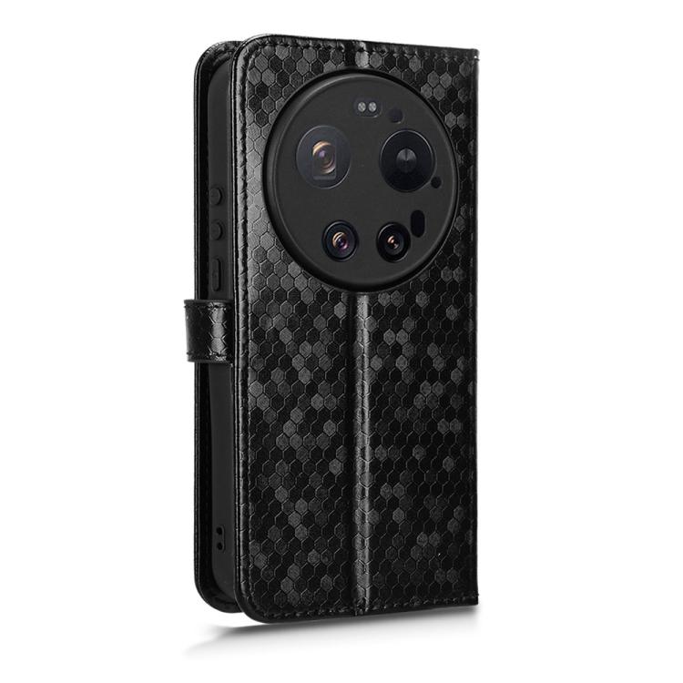 Peňaženkové puzdro Honeycomb Dot Texture Case čierne – Xiaomi 17 Ultra | Lacné Kryty Lacné Kryty | Peňaženkové puzdro Honeycomb Dot Texture Case čierne – Xiaomi 17 Ultra | Lacné Kryty