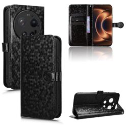 Peňaženkové puzdro Honeycomb Dot Texture Case čierne – Xiaomi 17 Ultra | Lacné Kryty Lacné Kryty | Peňaženkové puzdro Honeycomb Dot Texture Case čierne – Xiaomi 17 Ultra | Lacné Kryty