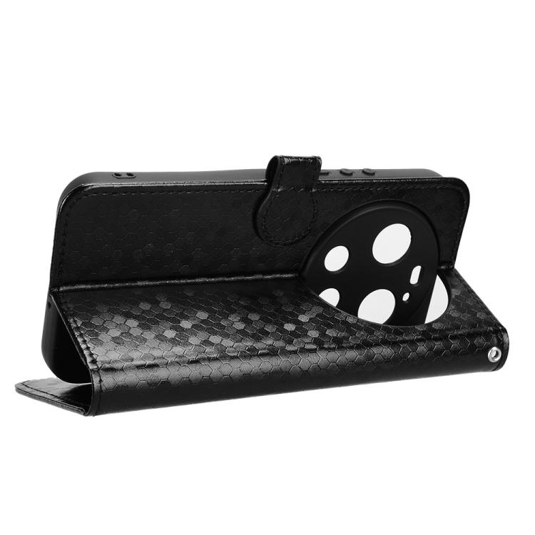 Peňaženkové puzdro Honeycomb Dot Texture Case čierne – Xiaomi 17 Ultra | Lacné Kryty Lacné Kryty | Peňaženkové puzdro Honeycomb Dot Texture Case čierne – Xiaomi 17 Ultra | Lacné Kryty