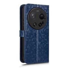 Lacné Kryty | Peňaženkové puzdro Honeycomb Dot Texture Case modré – Xiaomi 17 Ultra | Lacné Kryty