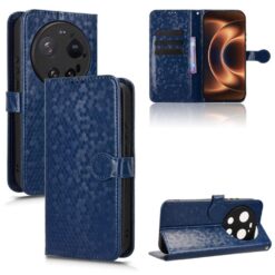 Lacné Kryty | Peňaženkové puzdro Honeycomb Dot Texture Case modré – Xiaomi 17 Ultra | Lacné Kryty