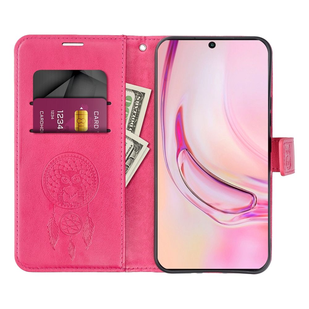 Peňaženkové puzdro Mezzo dreamcatcher tmavoružové – Samsung Galaxy A37 | Lacné Kryty Lacné Kryty | Peňaženkové puzdro Mezzo dreamcatcher tmavoružové – Samsung Galaxy A37 | Lacné Kryty