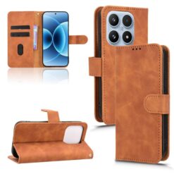 Lacné Kryty | Peňaženkové puzdro Solid hnedé – Xiaomi 17 | Lacné Kryty