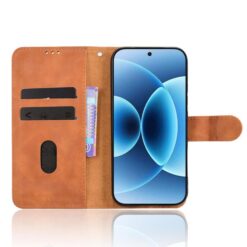 Lacné Kryty | Peňaženkové puzdro Solid hnedé – Xiaomi 17 | Lacné Kryty