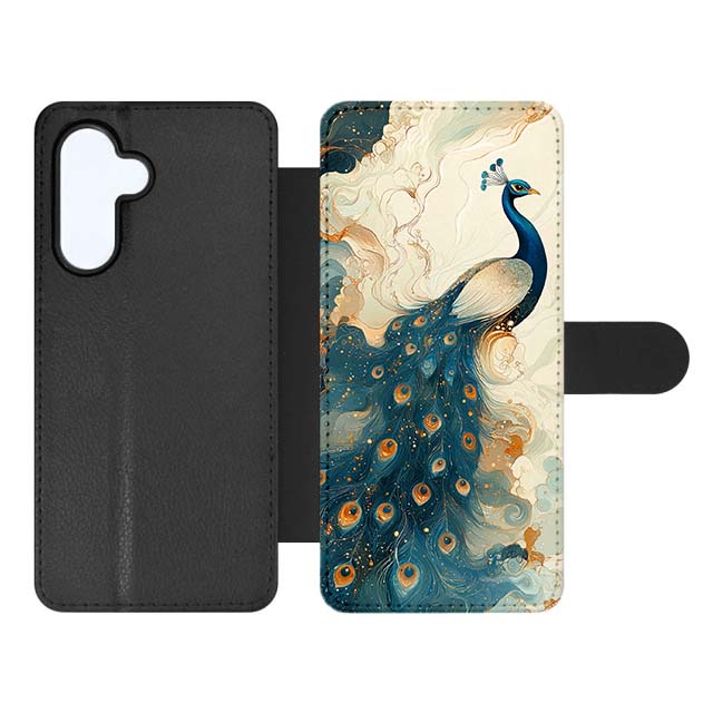 Knižkové puzdro Creative Case 43 Páv – Samsung Galaxy A57 | Lacné Kryty Lacné Kryty | Knižkové puzdro Creative Case 43 Páv – Samsung Galaxy A57 | Lacné Kryty