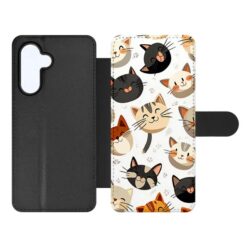 Lacné Kryty | Knižkové puzdro Creative Case 44 Mačky – Samsung Galaxy A15 4G/5G | Lacné Kryty