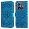 Lacné Kryty | Peňaženkové puzdro Embossing Pattern Slnečnica červené – Honor 600 Lite | Lacné Kryty