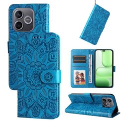 Peňaženkové puzdro Embossing Pattern Slnečnica modré – Honor 600 Lite | Lacné Kryty Lacné Kryty | Peňaženkové puzdro Embossing Pattern Slnečnica modré – Honor 600 Lite | Lacné Kryty