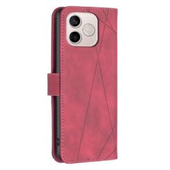 Lacné Kryty | Knižkové puzdro Rhombus červené – Honor 600 Lite | Lacné Kryty
