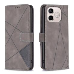 Lacné Kryty | Knižkové puzdro Rhombus sivé – Honor 600 Lite | Lacné Kryty