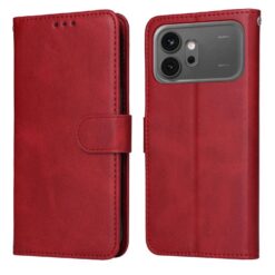 Peňaženkové puzdro Classic Leather case červené – Honor 600 / Honor 600 Pro