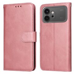 Peňaženkové puzdro Classic Leather case ružové – Honor 600 / Honor 600 Pro