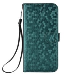 Peňaženkové puzdro Honeycomb Dot Texture Case zelené – Honor 600 / Honor 600 Pro