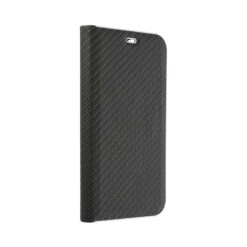 Knižkové puzdro Luna Carbon čierne – Xiaomi Redmi Note 8T