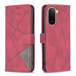 Knižkové puzdro Rhombus červené – Xiaomi Redmi A7 Pro | Lacné Kryty Lacné Kryty | Knižkové puzdro Rhombus červené – Xiaomi Redmi A7 Pro | Lacné Kryty