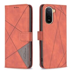 Lacné Kryty | Knižkové puzdro Rhombus hnedé – Xiaomi Redmi A7 Pro | Lacné Kryty