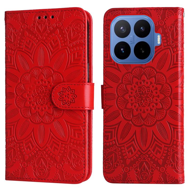 Peňaženkové puzdro Embossing Pattern Slnečnica červené – Xiaomi 17T Pro | Lacné Kryty Lacné Kryty | Peňaženkové puzdro Embossing Pattern Slnečnica červené – Xiaomi 17T Pro | Lacné Kryty