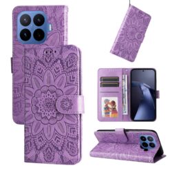 Peňaženkové puzdro Embossing Pattern Slnečnica fialové – Xiaomi 17T Pro | Lacné Kryty Lacné Kryty | Peňaženkové puzdro Embossing Pattern Slnečnica fialové – Xiaomi 17T Pro | Lacné Kryty