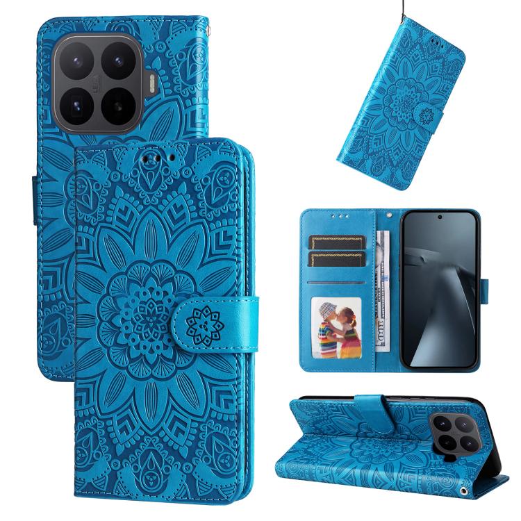 Peňaženkové puzdro Embossing Pattern Slnečnica modré – Xiaomi 17T | Lacné Kryty Lacné Kryty | Peňaženkové puzdro Embossing Pattern Slnečnica modré – Xiaomi 17T | Lacné Kryty