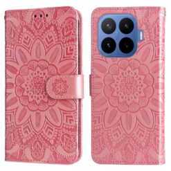 Peňaženkové puzdro Embossing Pattern Slnečnica ružové – Xiaomi 17T Pro