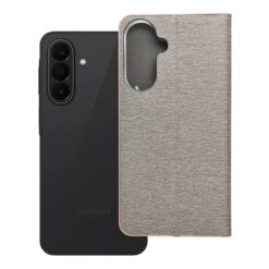 Lacné Kryty | Knižkové puzdro Luna Book sivé – Samsung Galaxy A27 5G | Lacné Kryty