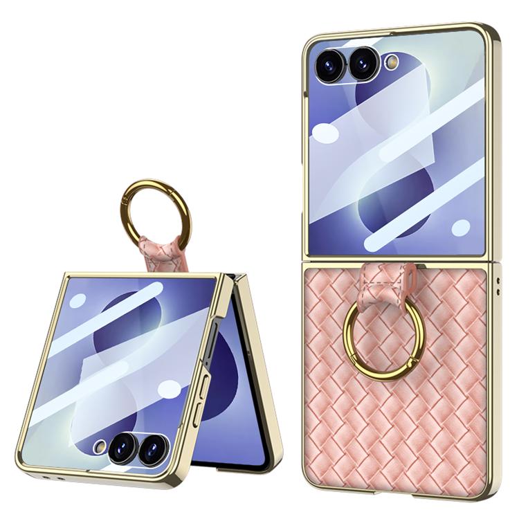 Kryt GKK Weave Texture Case ružový – Samsung Galaxy Z Flip 8