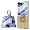 Kryt GKK Weave Texture Case modrý – Samsung Galaxy Z Flip 8 | Lacné Kryty Lacné Kryty | Kryt GKK Weave Texture Case modrý – Samsung Galaxy Z Flip 8 | Lacné Kryty