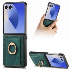 Lacné Kryty | Kryt Pouch Case zelený – Samsung Galaxy Z Flip 8 | Lacné Kryty