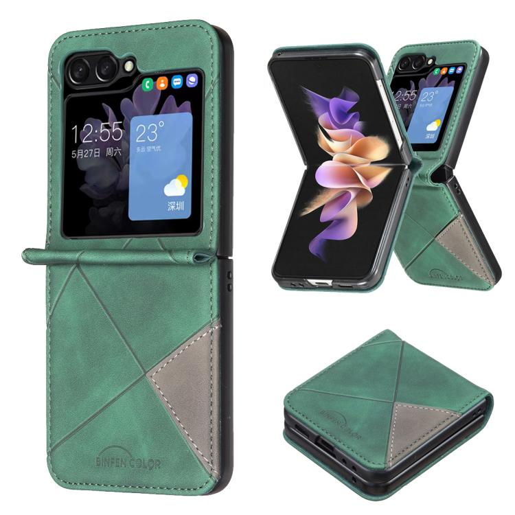 Kryt Rhombus zelený – Samsung Galaxy Z Flip 8 | Lacné Kryty Lacné Kryty | Kryt Rhombus zelený – Samsung Galaxy Z Flip 8 | Lacné Kryty