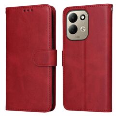 Peňaženkové puzdro Classic Leather case červené – Xiaomi Redmi 17
