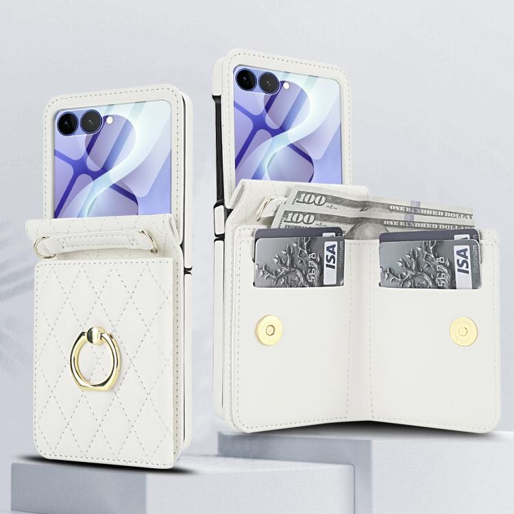 Peňaženkové puzdro Diamond Card case biele – Samsung Galaxy Z Flip 8 | Lacné Kryty Lacné Kryty | Peňaženkové puzdro Diamond Card case biele – Samsung Galaxy Z Flip 8 | Lacné Kryty