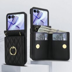 Peňaženkové puzdro Diamond Card case čierne – Samsung Galaxy Z Flip 8 | Lacné Kryty Lacné Kryty | Peňaženkové puzdro Diamond Card case čierne – Samsung Galaxy Z Flip 8 | Lacné Kryty