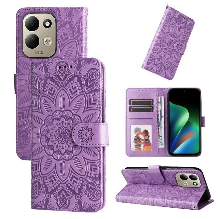 Peňaženkové puzdro Embossing Pattern Slnečnica fialové – Xiaomi Redmi 17 | Lacné Kryty Lacné Kryty | Peňaženkové puzdro Embossing Pattern Slnečnica fialové – Xiaomi Redmi 17 | Lacné Kryty