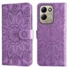 Lacné Kryty | Peňaženkové puzdro Embossing Pattern Slnečnica modré – Xiaomi Redmi 17 | Lacné Kryty