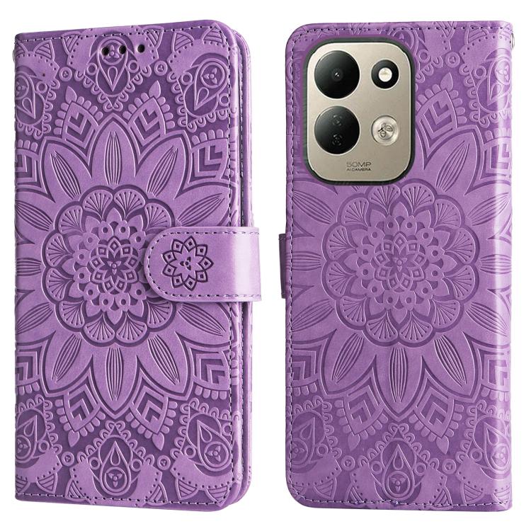 Peňaženkové puzdro Embossing Pattern Slnečnica fialové – Xiaomi Redmi 17 | Lacné Kryty Lacné Kryty | Peňaženkové puzdro Embossing Pattern Slnečnica fialové – Xiaomi Redmi 17 | Lacné Kryty