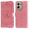 Lacné Kryty | Peňaženkové puzdro Embossing Pattern Slnečnica zelené – Xiaomi Redmi 17 | Lacné Kryty