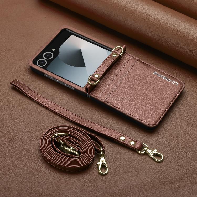 Peňaženkové puzdro Imeeke hnedé – Samsung Galaxy Z Flip 8 | Lacné Kryty Lacné Kryty | Peňaženkové puzdro Imeeke hnedé – Samsung Galaxy Z Flip 8 | Lacné Kryty