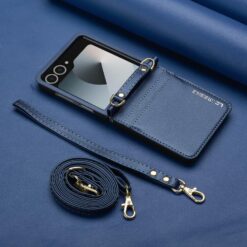 Lacné Kryty | Peňaženkové puzdro Imeeke modré – Samsung Galaxy Z Flip 8 | Lacné Kryty