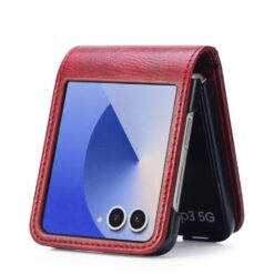 Lacné Kryty | Peňaženkové puzdro Storm Leather case červené – Samsung Galaxy Z Flip 8 | Lacné Kryty