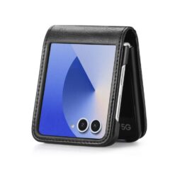Lacné Kryty | Peňaženkové puzdro Storm Leather case čierne – Samsung Galaxy Z Flip 8 | Lacné Kryty