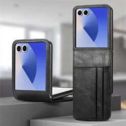 Lacné Kryty | Peňaženkové puzdro Storm Leather case čierne – Samsung Galaxy Z Flip 8 | Lacné Kryty
