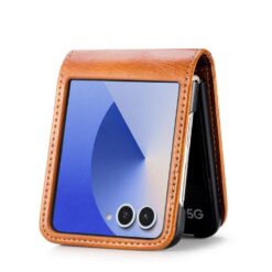 Peňaženkové puzdro Storm Leather case hnedé – Samsung Galaxy Z Flip 8 | Lacné Kryty Lacné Kryty | Peňaženkové puzdro Storm Leather case hnedé – Samsung Galaxy Z Flip 8 | Lacné Kryty