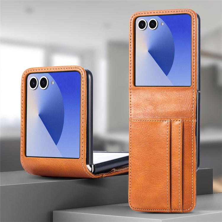 Peňaženkové puzdro Storm Leather case hnedé – Samsung Galaxy Z Flip 8 | Lacné Kryty Lacné Kryty | Peňaženkové puzdro Storm Leather case hnedé – Samsung Galaxy Z Flip 8 | Lacné Kryty